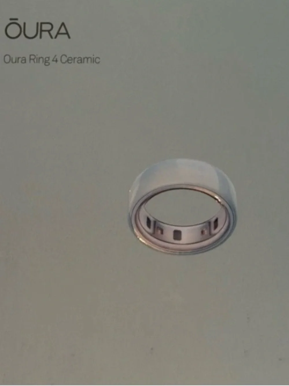 Oura Ring 4 Ceramic Size 8 NWOT - Tide Green